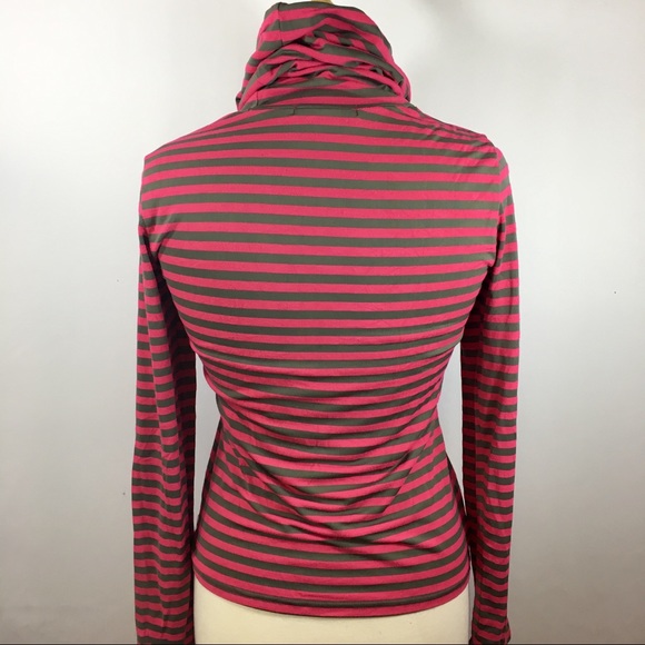 Striped turtleneck pink + grey - Picture 4 of 5